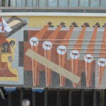 Alessandria, Palazzo delle Poste, i mosaici di Gino Severini, ph. M