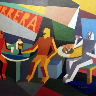 Fortunato Depero, Caffe Irrera_1926-27_olio su tela_cm60x80
