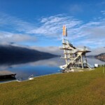 Carinzia, Millstatt. Il trampolino per i tuffi è fra le principali attrazioni della Badehaus, in particolare durante la stagione calda_ph. Marco Giovenco